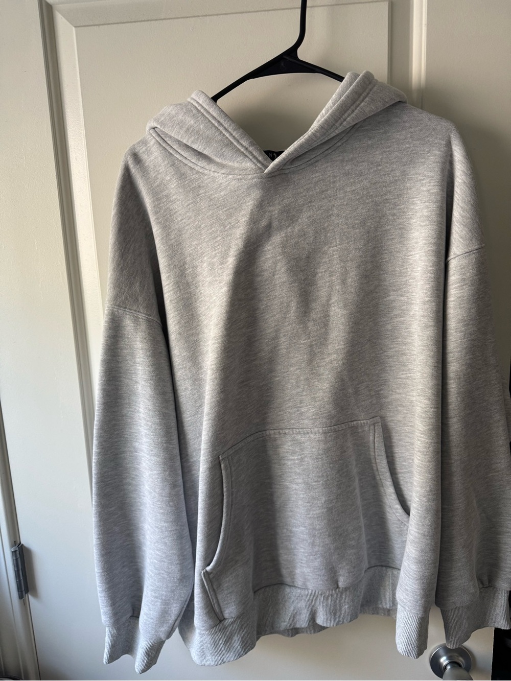 Amazon Women's Light Gray Hooded Pullover Sweatshirt